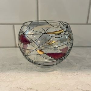 PartyLite Mosaic Stained Glass Votive/Tealight Holder